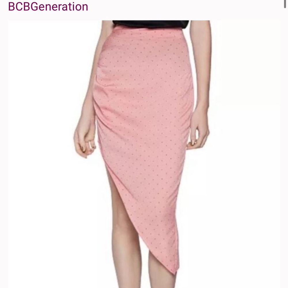 BCBGeneration Soft Pink Midi Skirt